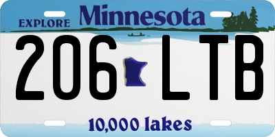 MN license plate 206LTB