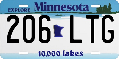MN license plate 206LTG