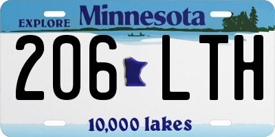 MN license plate 206LTH