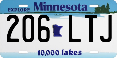 MN license plate 206LTJ