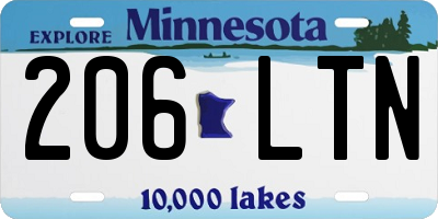 MN license plate 206LTN