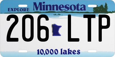 MN license plate 206LTP
