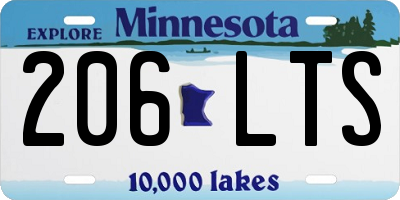 MN license plate 206LTS