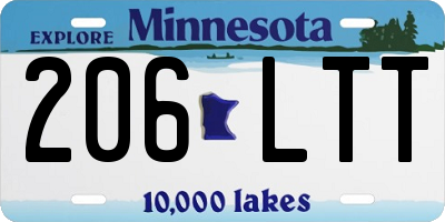 MN license plate 206LTT