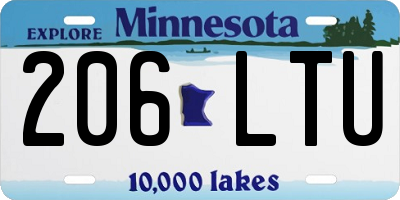 MN license plate 206LTU
