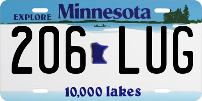MN license plate 206LUG