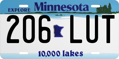 MN license plate 206LUT