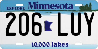 MN license plate 206LUY