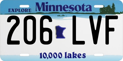 MN license plate 206LVF
