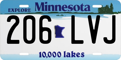 MN license plate 206LVJ