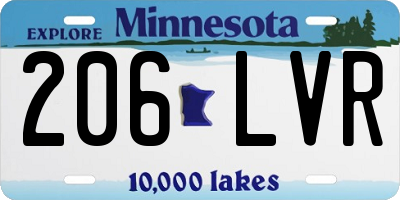 MN license plate 206LVR