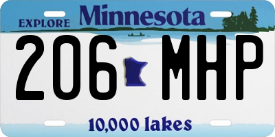 MN license plate 206MHP
