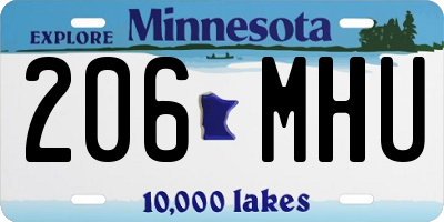 MN license plate 206MHU