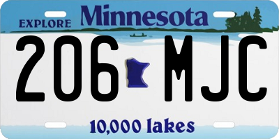 MN license plate 206MJC