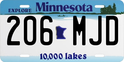MN license plate 206MJD