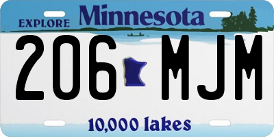 MN license plate 206MJM