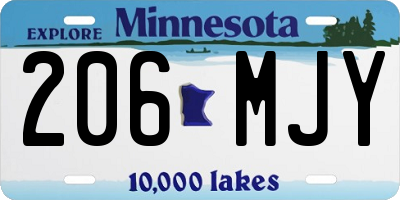 MN license plate 206MJY