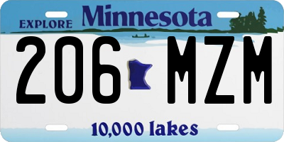 MN license plate 206MZM