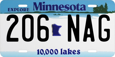 MN license plate 206NAG