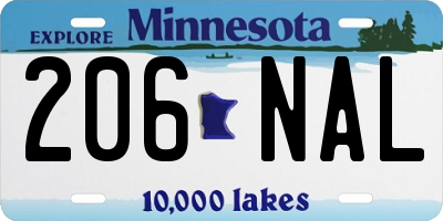 MN license plate 206NAL