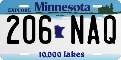 MN license plate 206NAQ