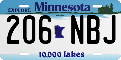 MN license plate 206NBJ