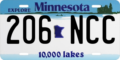 MN license plate 206NCC