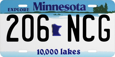 MN license plate 206NCG
