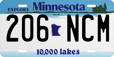 MN license plate 206NCM