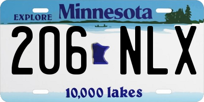 MN license plate 206NLX