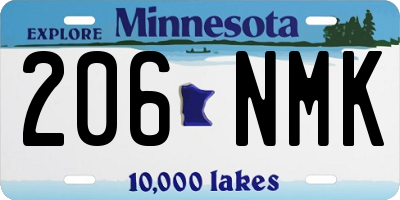 MN license plate 206NMK