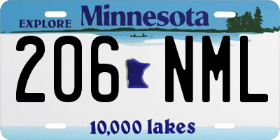 MN license plate 206NML