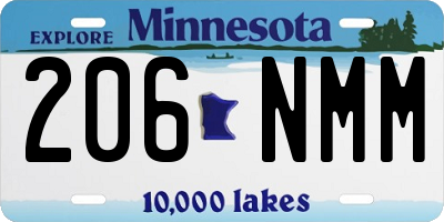 MN license plate 206NMM