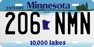 MN license plate 206NMN