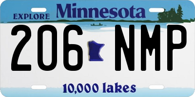 MN license plate 206NMP