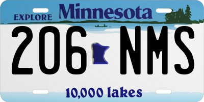 MN license plate 206NMS