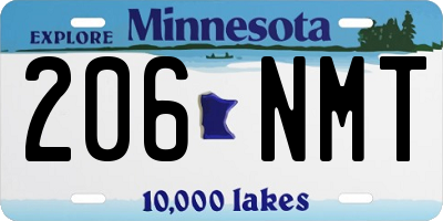 MN license plate 206NMT
