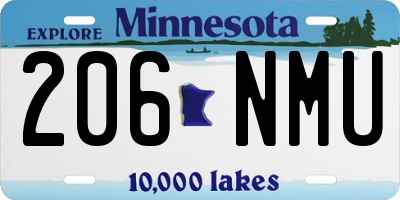 MN license plate 206NMU