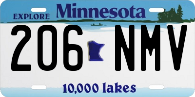 MN license plate 206NMV