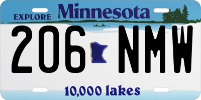 MN license plate 206NMW