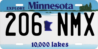 MN license plate 206NMX