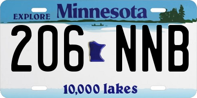 MN license plate 206NNB