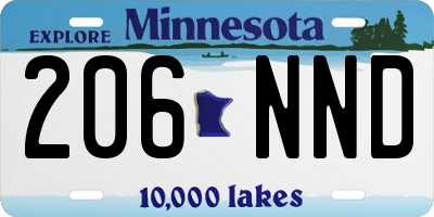 MN license plate 206NND
