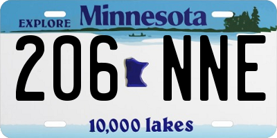 MN license plate 206NNE