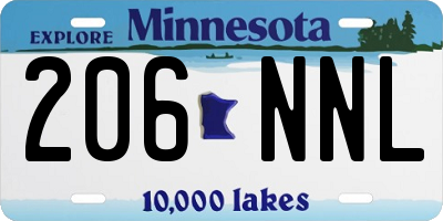 MN license plate 206NNL