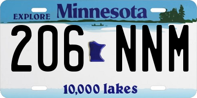 MN license plate 206NNM