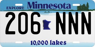 MN license plate 206NNN