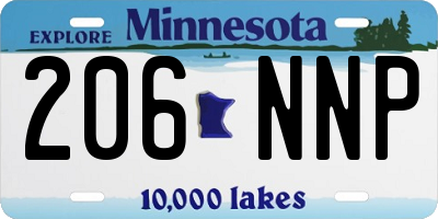 MN license plate 206NNP
