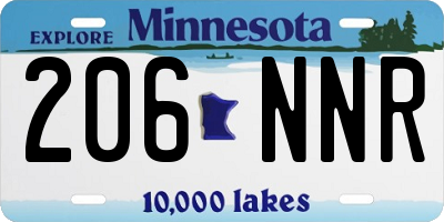 MN license plate 206NNR