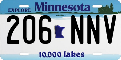 MN license plate 206NNV